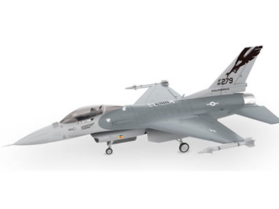 HSD F-16 Grey 105mm Jet PNP 