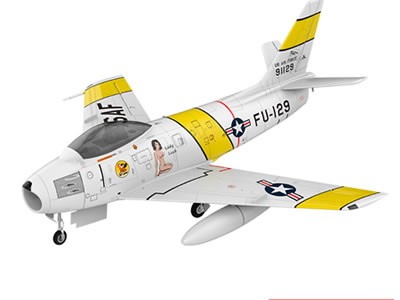 HSD F-86 Sabre Yellow Ribbon 120mm PNP RC Jet